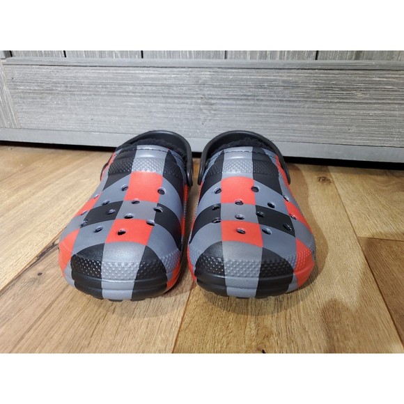 Crocs NewSOLD OUT Classic Lined Holiday Christmas Plaid Clogs Slippers Womens 7 - Picture 2 of 10